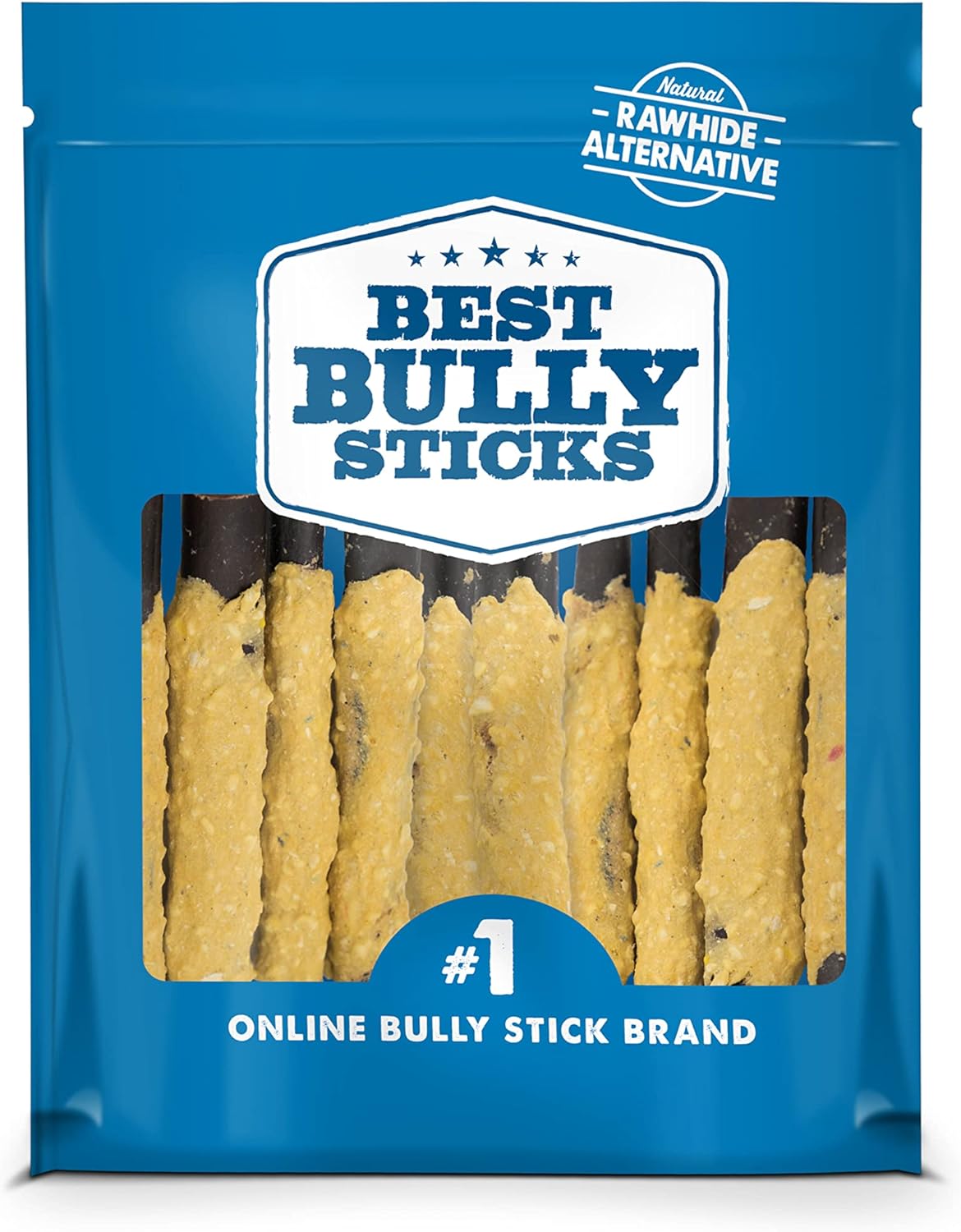 Best Bully Sticks Cheese Wrapped Beef Collagen Sticks - 6 Inch 10 Count (Pack of 1) - All-Natural, USA Baked and Packed, Easily Digestible, Limited Ingredient, Rawhide Alternative