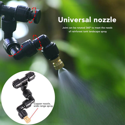 Reptile Fogger Smart Spray System, Automatic Timing Humidifier with 360 Degree Adjustable Misting Nozzles, High Density Spray for Terrarium, Intelligent Timing Cycle Spraying for R