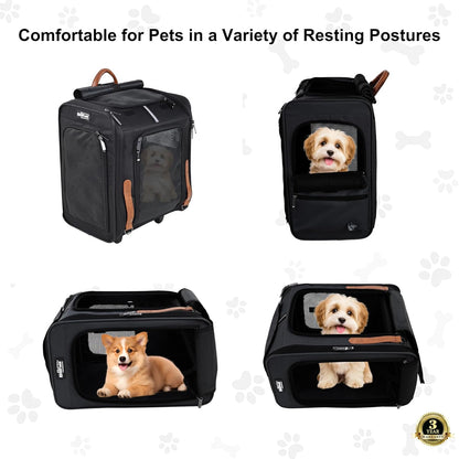 EliteField Deluxe Backpack Pet Carrier (3 Year Warranty, Airline Approved), Travel Soft-Sided Carrier Bag for Dogs, Cats & Small Pets