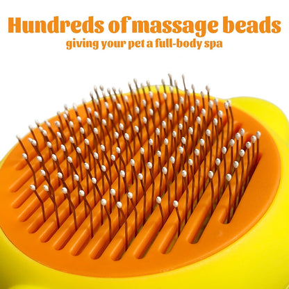 Flea Lice Comb,Flea Comb for Cats Dogs,Cat Brushes for Indoor Cats,Cat Hair Brush that Comes Off with One Click