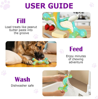 Dog Toys for Aggressive Chewers: 2 Pack Tough Dog Toy for Medium & Large Dogs Weighing 20-70 lbs, Indestructible Dog Chew Toys, Long-Lasting Dog Bones for Large Breed, Keeps Them Busy
