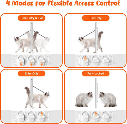 Homegroove Cat Door for Window, Adjustable Fits to 31"-36" Width Window Pet Door for Cat & Doggy, Aluminum Frame Window Cat Door Insert to Control Pet Access (31-36inch)