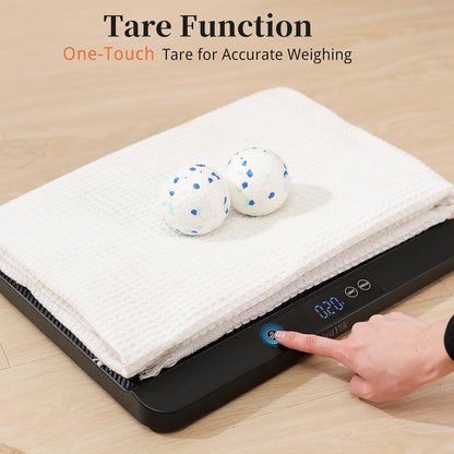 YauYik Digital Pet Scale for Accurate Weighing - Baby Scales for Weighing, Ideal for Small Pets, Puppies, Kittens and Cats with Non-Slip Mat - LED Display with Hold Function, Measures Up to 40kg