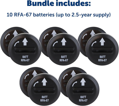 PetSafe RFA-67 6V Replacement Battery 10-Battery Bundle - Reliable Lithium Cell Batteries - Waterproof & Weather Ready Replacement Power Source for Compatible Fences & Collars