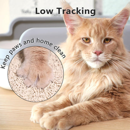 Tofu Cat Litter - Strong Clumping, Ultra Absorbent, Odor Control, Flushable, Low Tracking, Low Dust Tofu Litter Pellets - 3 Packs/18LB (Original Flavor)