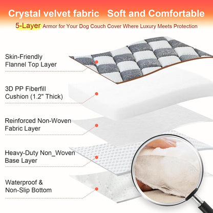 Dog Car Seat Cover for Back Seat, Pet Bed Car Backseat Extenders, Soft Non-Slip Dog Blanket for Travel, Back Seat Protectors for Car SUV and Ttruck(24.8 x 54 inch, Grey)