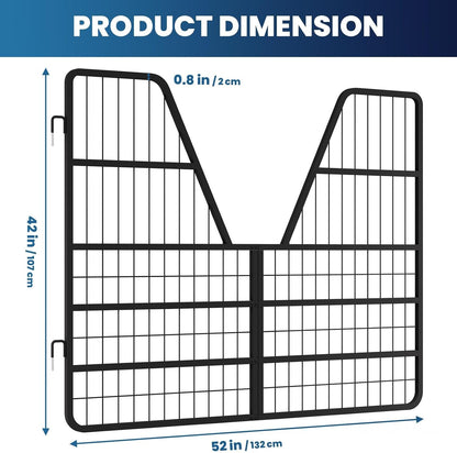 Heavy Duty Horse Stall Gate, 52" W x 42" H, Stall Guards for Horses, Durable Stall Guard for Horses, Fits Standard Barn Doorways, Easy Installation (52" W x 42" H)