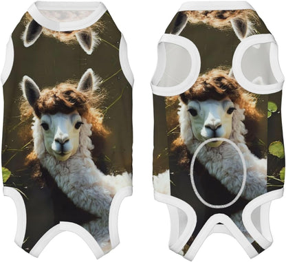 Fashion icon Dog Surgery Suit Recovery Suit, 100% Cotton Breathable Full Body Dog & Cat Surgical Suit with Cute Prints, Alternative to Cone for Spay Neuter Wound Care, Male & Female Pets Medium