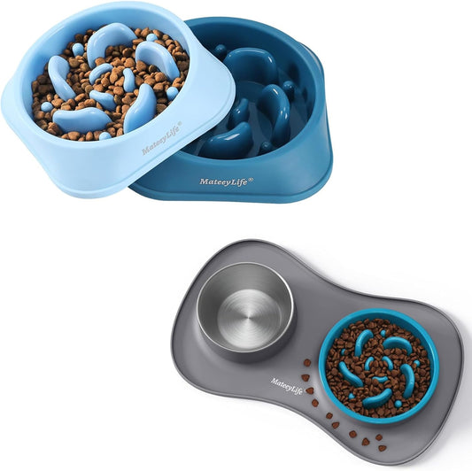 MateeyLife Slow Feeder Dog Bowls