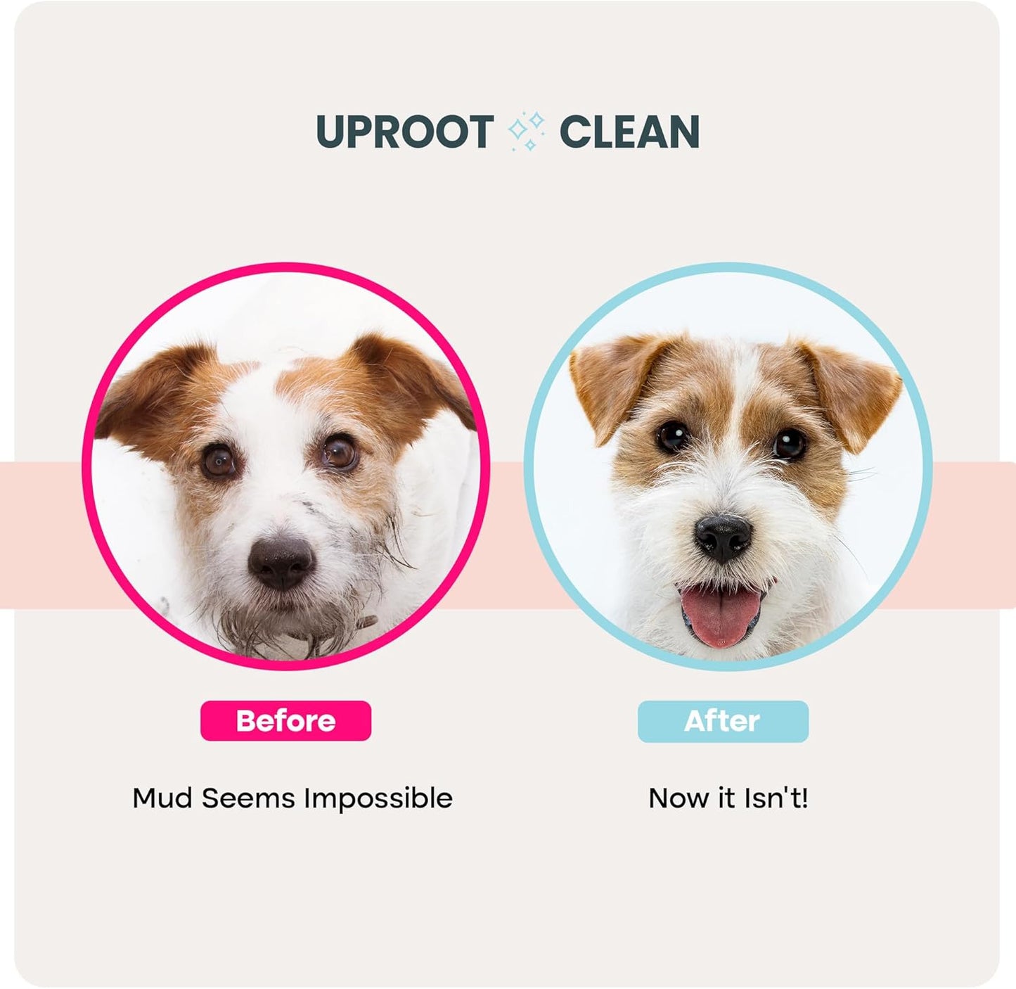 Uproot Clean Muddy Pet Bundle: QuickClean Gloves Pro Wipes for Paws and Butt (and Everything Else) Plus On-The-Go Dog Paw Cleaner Brush with Foam - The Mess-Free Way to Get Back Home After Adventures