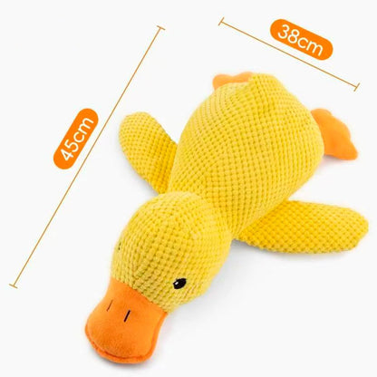 Quack Pack Trio: 3 Adorable Duck Toys Bundle, New Calming Duck Dog and Cat Toy, Emotional Support, Yellow, Plush, Interactive for Boredom, Dog and Cat Companion.