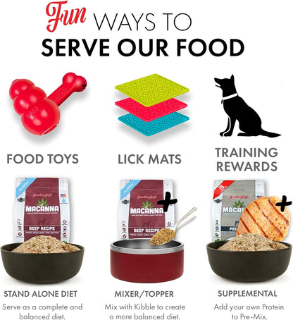 Grandma Lucy’s Macanna Freeze Dried Grain Free Beef Recipe Dog Food 1 Lbs