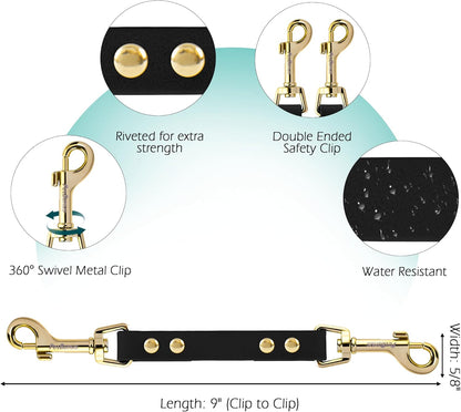 PetBonus Heavy Duty Tactical Dog Leash and Waterproof Dog Collar Safety Clip