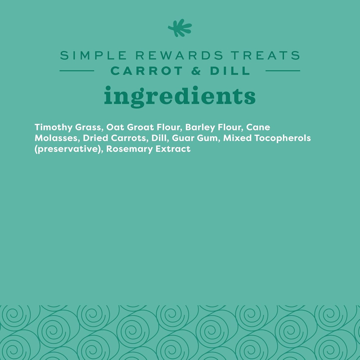 Oxbow Simple Rewards Baked Carrot & Dill Treats, Rabbit & Guinea Pig Treats Made with Timothy Hay, Healthy Guinea Pig, Hamster & Bunny Snack, Timothy for Rabbit, Made in USA, 3 oz Bag