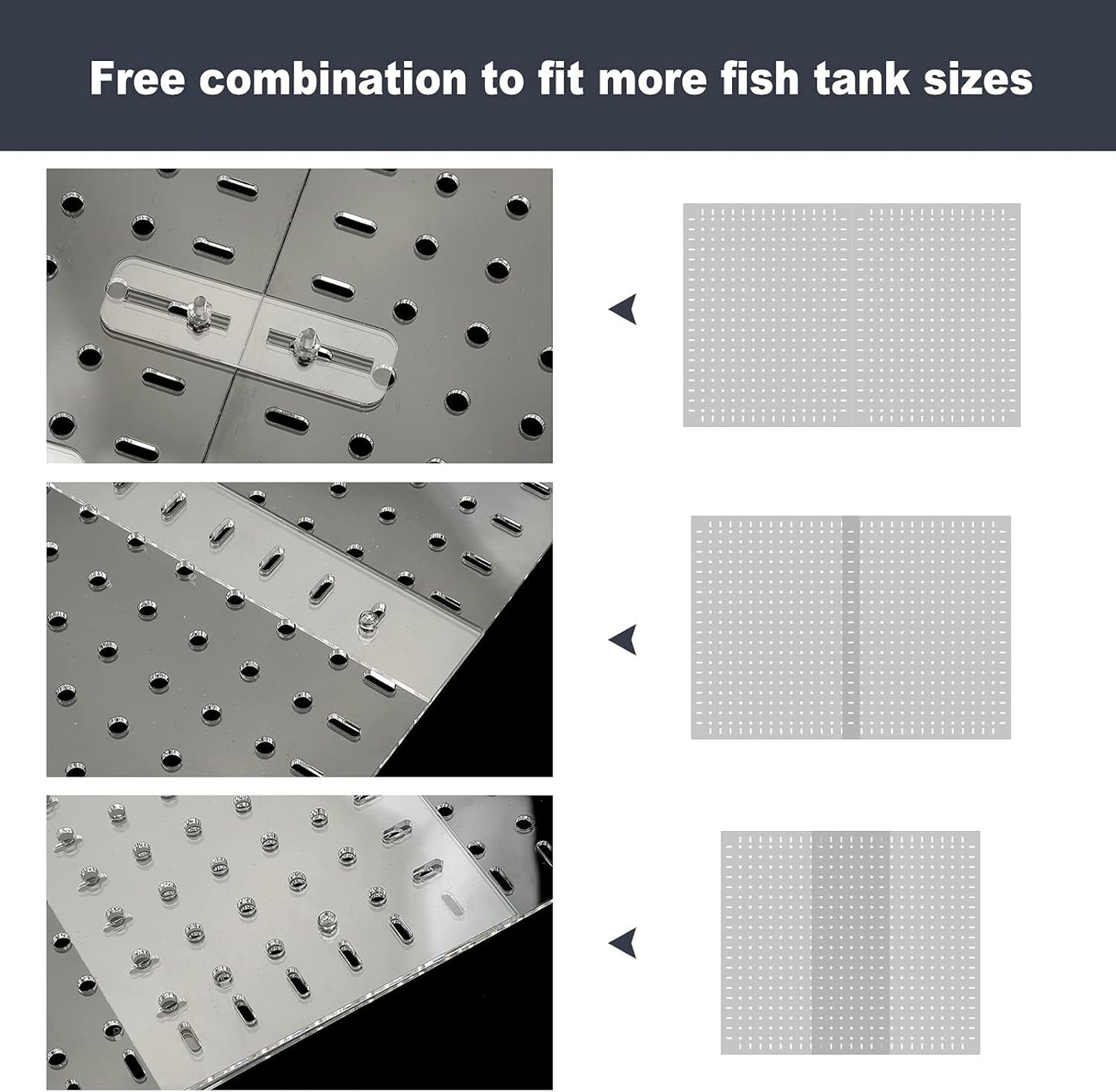 Fish Tank Divider 55 Gallon Clear, Aquarium Divider, Isolation Board with Suction Cups