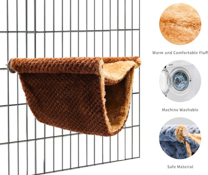 Rat Cage Accessories, Rat Hammock with Warm Soft Fluff, Rat Hammock for Cage, Birds Nest, Sleeping Bed, Cage Accessories for Rat, Hamster, Squirrel, Conure, Sugar Glider, Small Guinea Pig