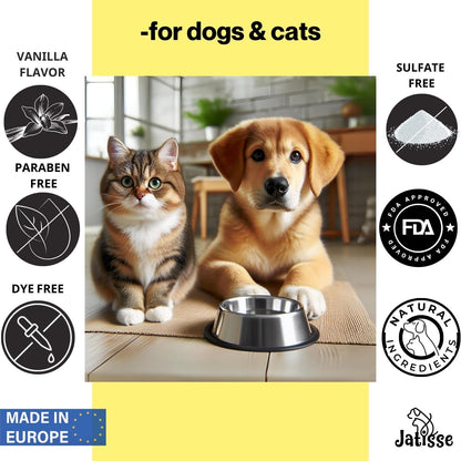 Cat Dry Shampoo Powder with Lavender and Rosemary and Enzymatic Pet Toothpaste | Cat Tooth Brushing Kit | Cat & Dog Dental Care