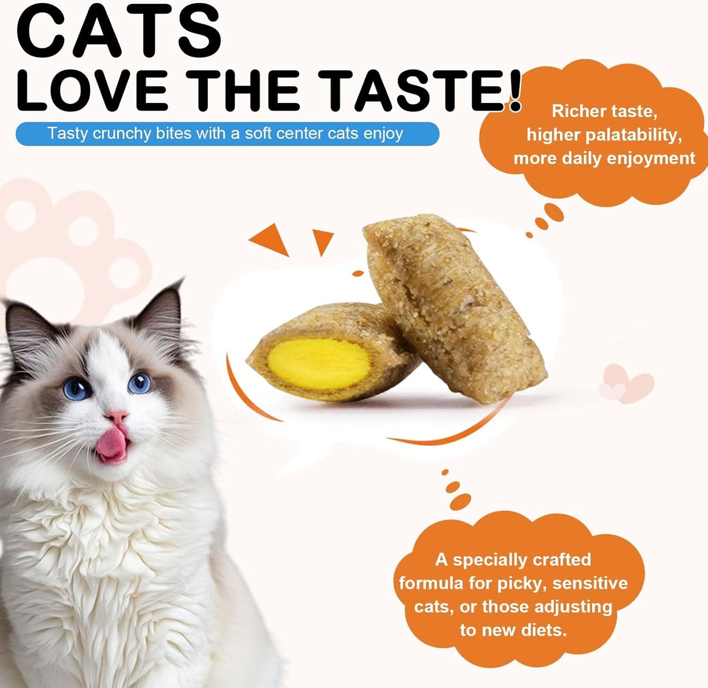 Cat Hip + Joint Health Crunchy & Creamy Chews, Joint Supplement Cat Treats with Glucosamine, Green Lipped Mussel & Omega-3s, Support Mobility, Flexibility & Comfort for Cats & Kittens, Chicken Flavour