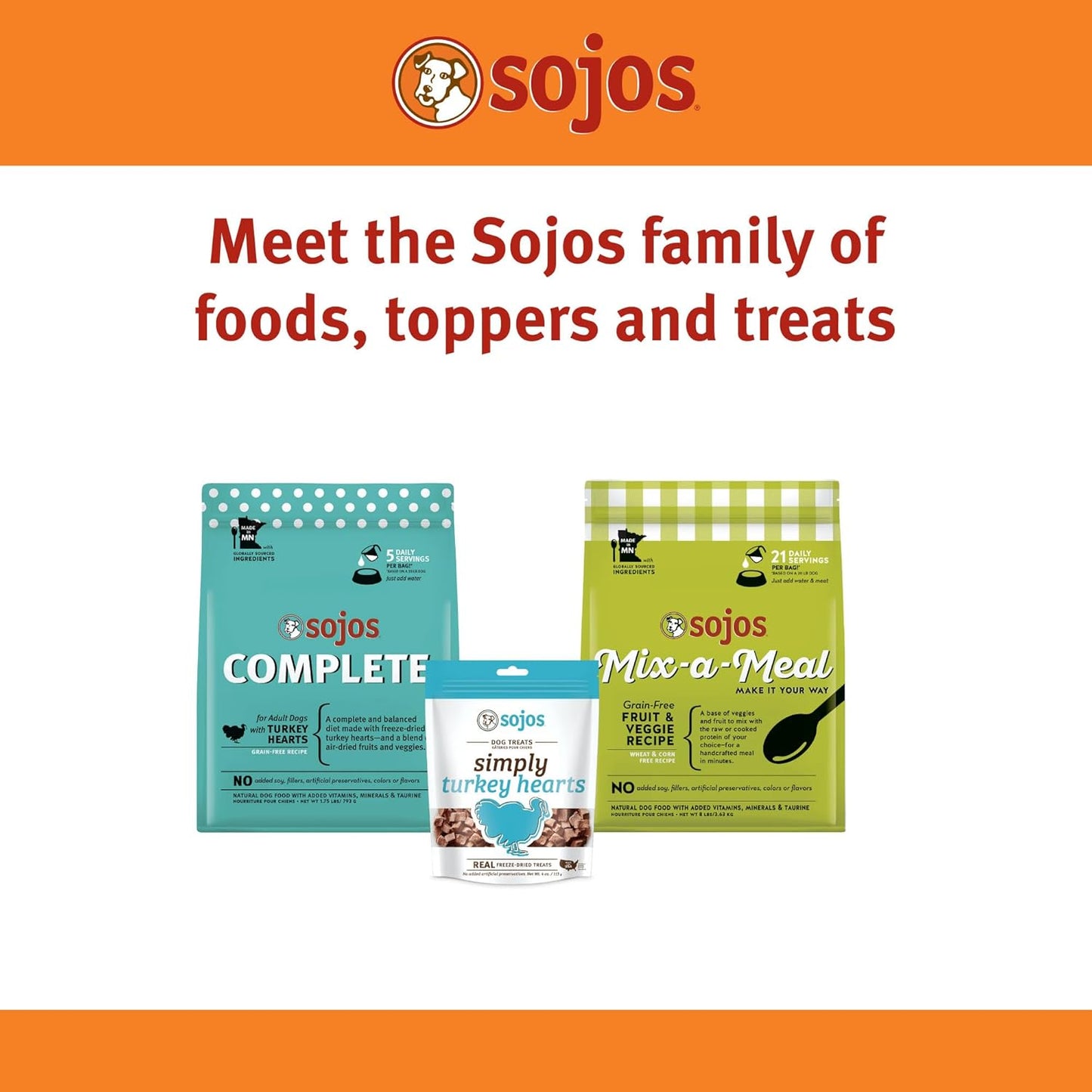 SOJOS Simply Turkey Freeze-Dried Dog Treats, 4 oz