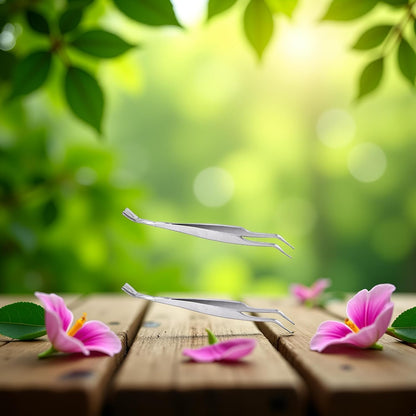 2 Pcs Stainless Steel Tick Tweezers Dual Tipped Tick Remover Tool First Aid Tweezers Tick Killer Tweezer for Human Dogs Cats Tick Remover Tools