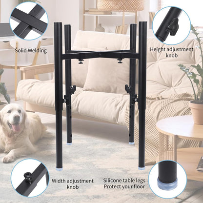 Adjustable Stand for Dog Water Fountains and Pet Slow Water Feeder - Compatible with Automatic Water/Food Dispensers | Width and Height Elevated Holder for Dog Water Bowl Dispenser