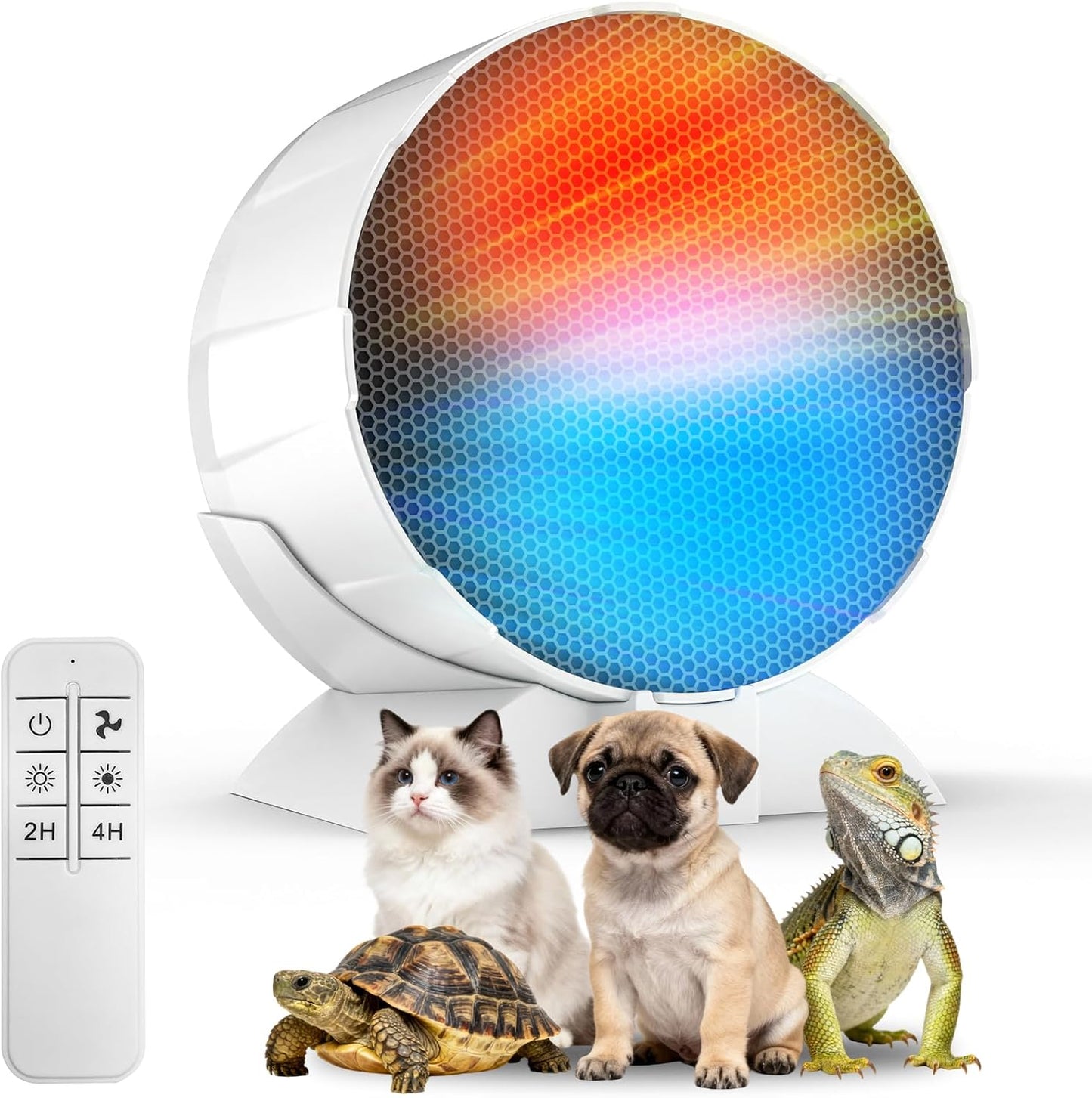 200W Reptile Heat Mats Space Heater, Adjustable Temperature Reptile Heating Heaters, Non-Light Heating Solution with Expanded Heating Range for Hermit Crabs/Leopard Geckos/Turtles/Snakes/Frog/Iguana