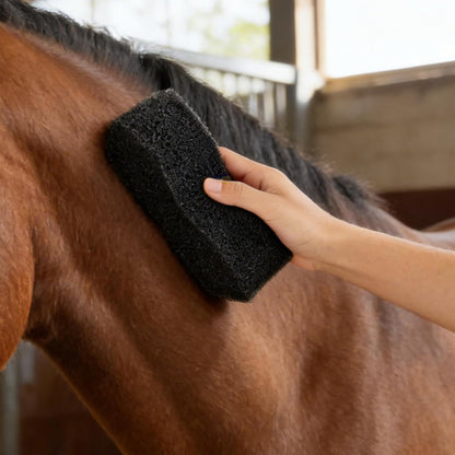 Horse Grooming Brushes, Livestock Grooming Sponge, Equine Massage Brush, for Rubber Material, Groomings Brush with Comfort Grip Feature, Animal Care Accessory, for Outdoor Outing Stable Farm Use