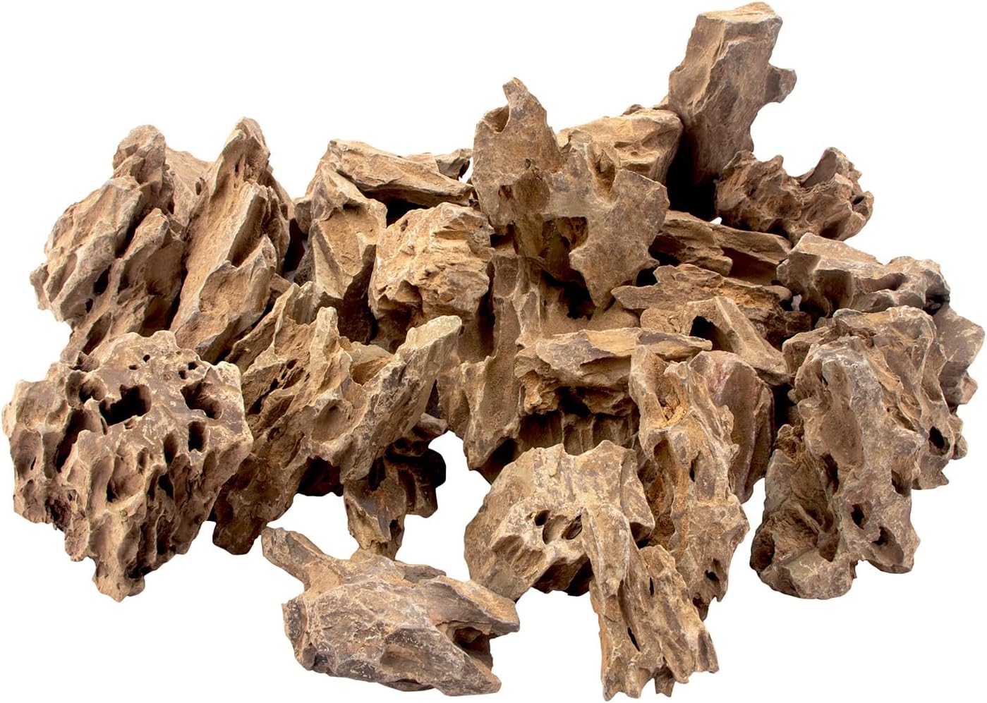 18.1 Pounds Natural Dragon Stones for Aquascaping Terrariums,Aquarium Dragon Ohko Rock (2.1 to 7.2 inch)