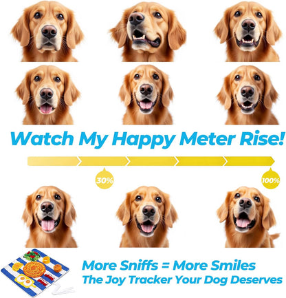 Snuffle Mat for Dogs, 19” x 19” Large Interactive Feeder to Keep Them Busy & Mentally Stimulated, Machine Washable Slow Feed Bowl for All Breeds Size, Plush Chew Relief Mat