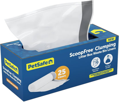 PetSafe Litter Box Liners - Supports Easy Clean Up - Disposable Liners - Durable Plastic - Convenient Drawstring - Hassle-Free Cleaning - ScoopFree Clumping Waste Bin Liners