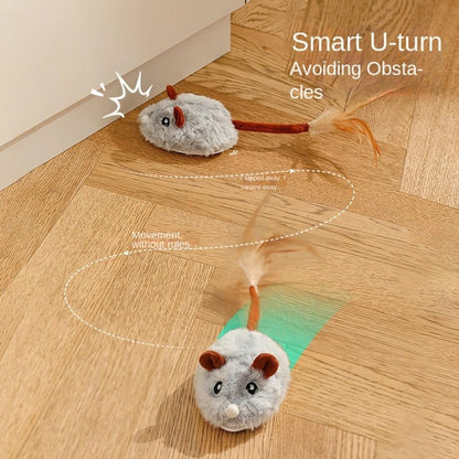 Remote Control Cat Toy, Automatic & RC Interactive Mouse with 3 Speeds, Active Play for Cats on Hard Floors, USB Rechargeable