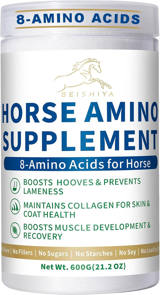 Horse Supplement for Joint, Hoof, and Coat Health, 8 Amino Acids for Horses, 30-Day Fast Results, XL Power Formula Boost Hooves & Prevent Lameness, Immune Health, Muscle Growth, 110-Day Supply