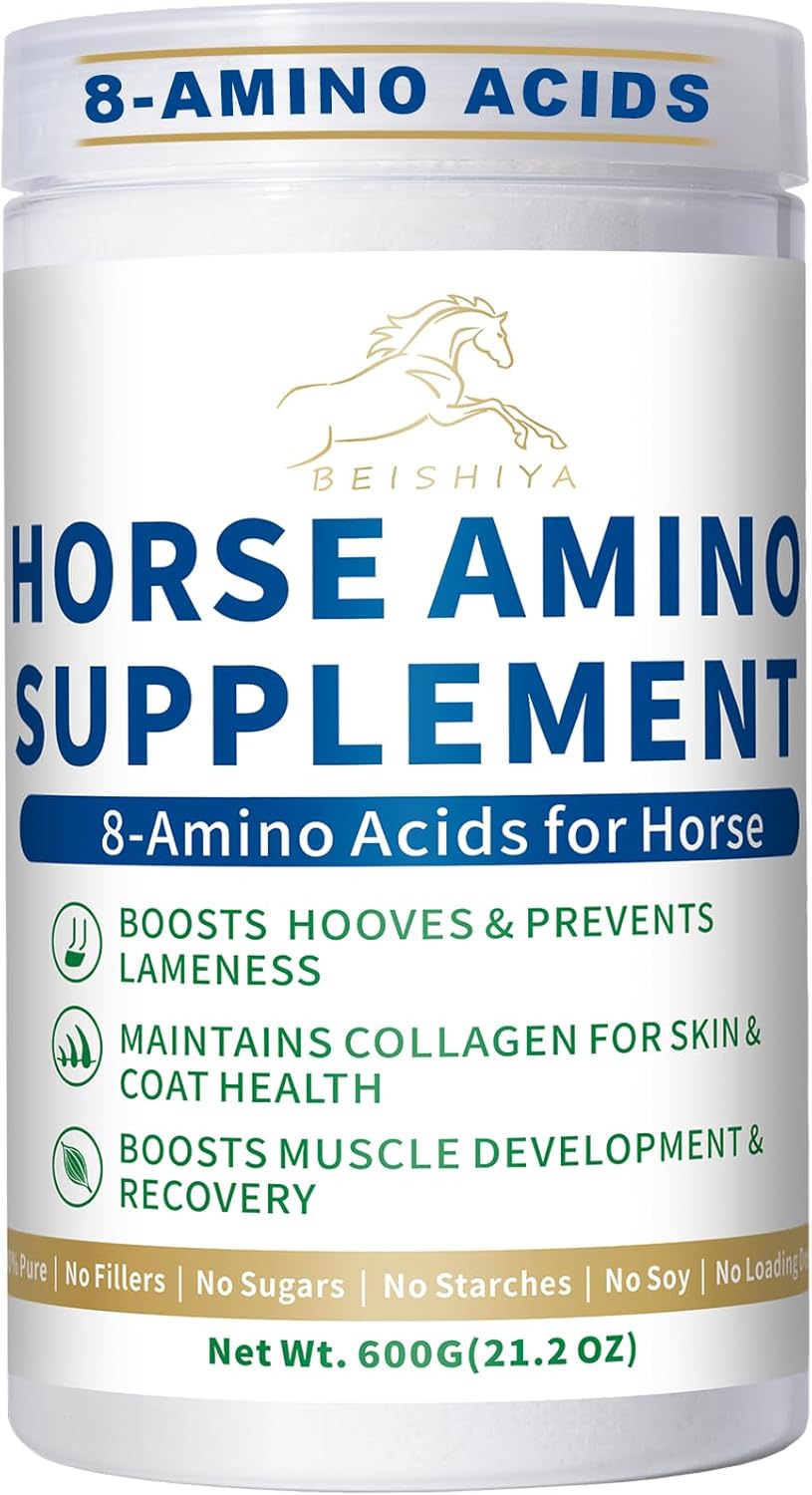 Horse Supplement for Joint, Hoof, and Coat Health, 8 Amino Acids for Horses, 30-Day Fast Results, XL Power Formula Boost Hooves & Prevent Lameness, Immune Health, Muscle Growth, 110-Day Supply