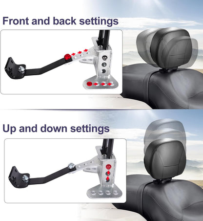 Dog Cat Carrier Crate Travel Bag + Driver Backrest Adjustable Quick Release Rider Backrest for Harley Road Glide Street Glide Electra Glide Road King