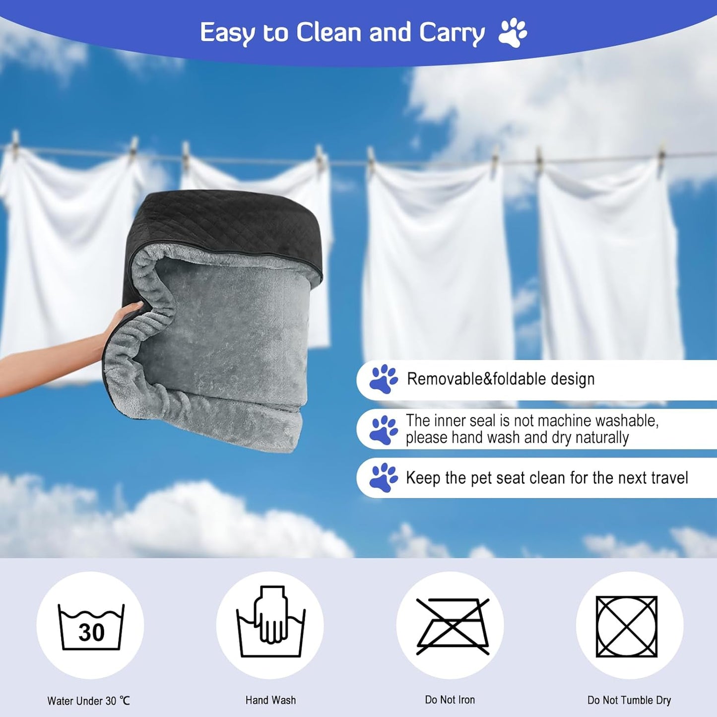 INFANZIA Dog Car Booster Seat, Elevated Pet Car Seats for Large Medium Dogs with Safety Leash, Washable Lookout Puppy Travel Seat with Storage Pockets for Pets Under 55 lbs (Large, Black)