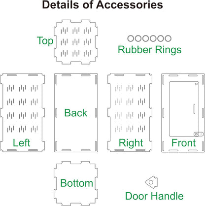 Jumping Spider Enclosure, Spider Terrarium, Acrylic Enclosure Kit, Small Terrarium, Insect Habitat for Spiders, Praying Mantis, Arboreal Tarantula, Bug, Frog, Snail, Lizard and Small Reptiles