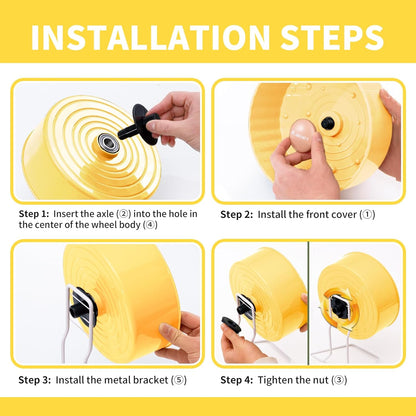 8.4" Silent Hamster Wheel, Non-Slip Track, Exercise, Release Stress, Relieve Anxiety, Adjustable Height Stand, for Syrian Dwarf Hamster, Gerbil, Mice, Other Small Medium Sized Pets, Yellow