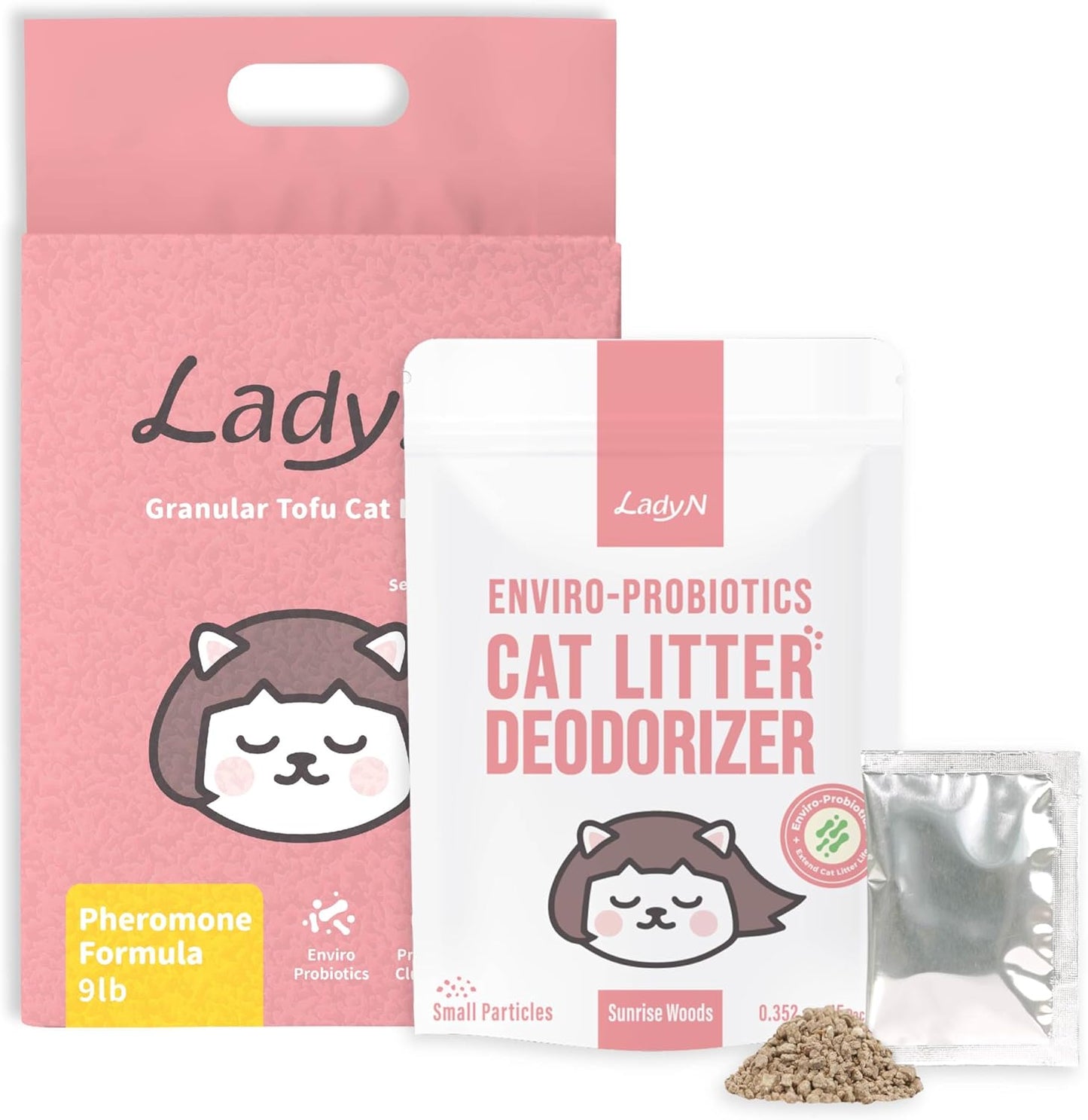 Welcome Home Cat Kit – Attractant Granular Tofu Litter & Deodorizer for Automatic Boxes | Strong Clumping, Odor Control, Easy Cleanup