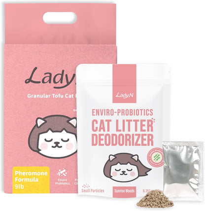 Welcome Home Cat Kit – Attractant Granular Tofu Litter & Deodorizer for Automatic Boxes | Strong Clumping, Odor Control, Easy Cleanup