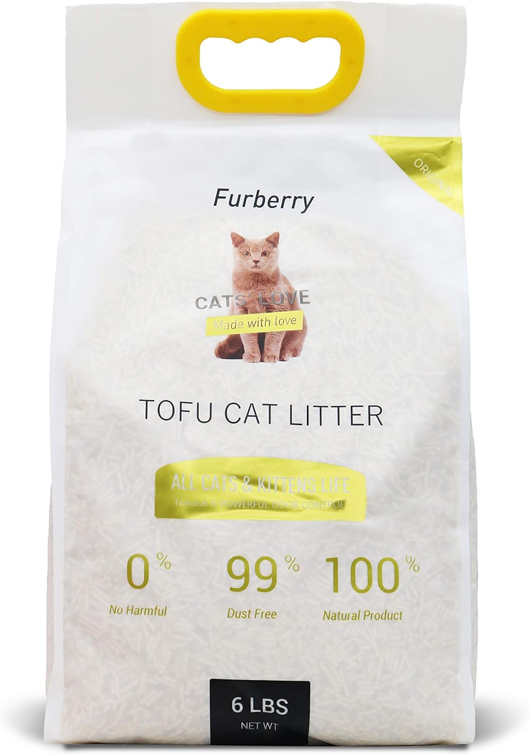 Natural Soy Litter, Tofu Cat Litter - Clumping, Flushable, Ultra Absorbent and Fast Drying - Zero Dust, Low Tracking - Unscented, 2 Pack