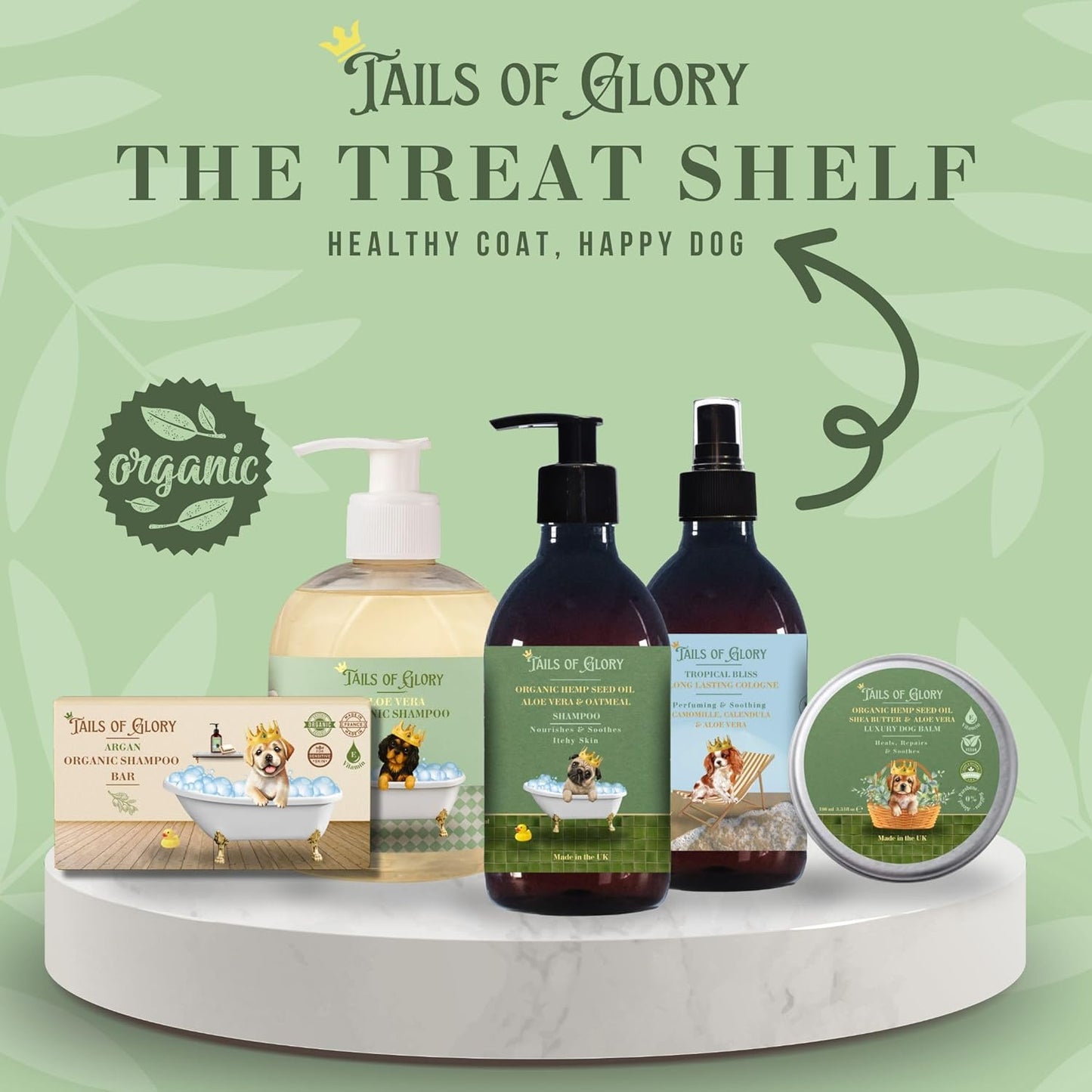 The 100% Natural Dog Cologne Spray - Tropical Bliss Dog Perfume - Calming- Vegan - Chamomile, Calendula & Aloe Vera calming - Pet Deodorizing Spray - Made in the UK - 10 Fl Oz