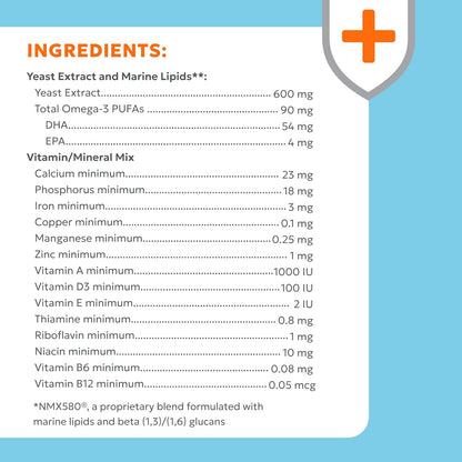 Nutramax Laboratories Nutramax Imuquin Immune Health Supplement Powder for Dogs, with Beta Glucans, Marine Lipids, Vitamins and Minerals, 30 Packets, Updated Version