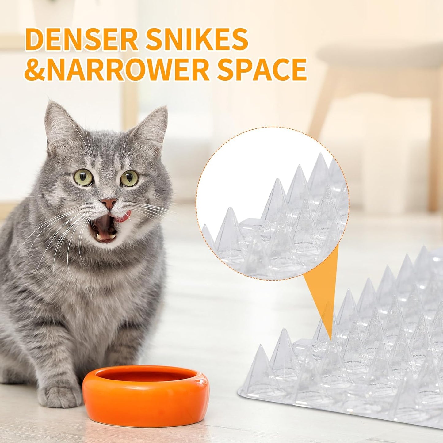 Scat Mat for Cats with Spikes -12 Pack Cat Repellent Mat Deterrent Indoor,Cat Repellent Mat Outdoor Cat Spike Mat Indoor Cat Countertop Deterrent Keep Cats Off Counter