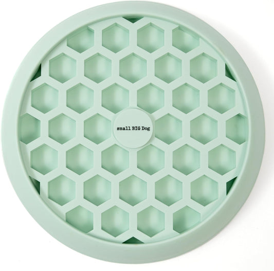 Small Big Dog's Enrichment Bowl and Lick Mat- Top Slow Feeder, Bottom Lick Mat, Soft on Nose Design Breeds, Focus on Dogs w/Short Snouts Like Frenchies, Silicone, Dishwasher Safe