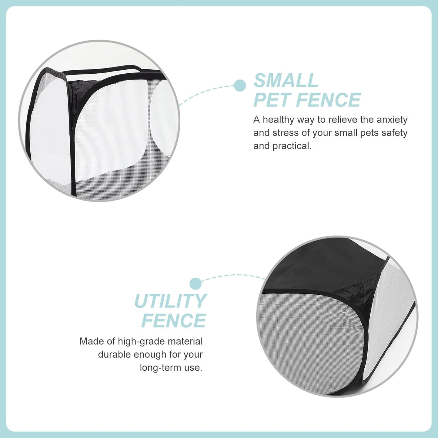 ERINGOGO Foldable Hexagonal Pet Playpen Fence, Breathable Safety Playpen with Wear-Resistant Polyester Mesh, Small Indoor Puppy and Cat Pen for Escape Prevention and Play
