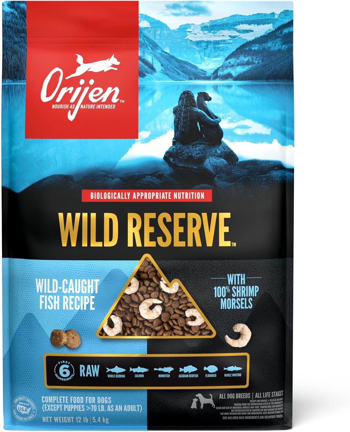 ORIJEN Wild Reserve Dry Dog Food Wild-Caught Fish Recipe 12lb Bag
