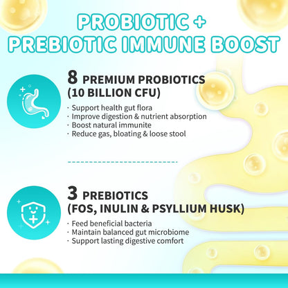 Probiotics for Dogs, Digestive Enzymes & Pumpkin Fiber for Gut Health and Bowel Support, Dog Supplement for Gas Relief & Constipation, 10B CFU with 5 Prebiotics & 5 Enzymes, 90 Count Beef Flavor