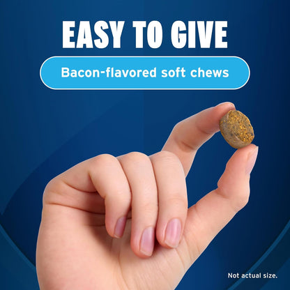 Pet Protect Skin Health Supplement for Dogs, Proprietary Free Form Blend, Bacon-Flavored Soft Chews (60 Count)