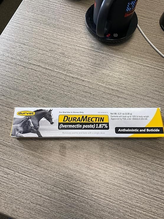 durvet Duramectin Ivermectin Paste 1.87% for Horses, 0.21 oz (Pack of 2)