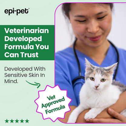 Epi-Pet Veterinary Formulated Dog Hot Spot and Dog Itch Spray, Pet Skin Treatment Spray for Allergies, Deshedding and Redness, Use it as Skin and Coat Conditioner (4 Fl Oz (Pack of 1), Lavender)